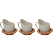 달소금 도자기 무광 파스텔 종이컵 홀더 받침 3세트, 연어