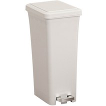 씨에스리빙 레마 페달 휴지통 사각 20L, 실버화이트, 1개
