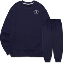 디엘크리 남성용 앤도버 스몰로고 맨투맨 + 조거트레이닝 세트