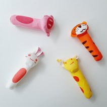 강아지 바스락뿡뿡 애니멀스틱 장난감 4종 세트, 혼합색상, 1세트