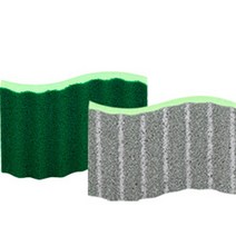 데비마이어 지니어스 스펀지 수세미 그린 + 실버 세트, 1세트