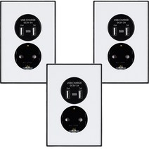 제일ELC USB 1구 콘센트 블랙 + 화이트, 3개