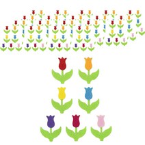 민화샵 교실 환경구성 펠트 게시판 꾸미기 소형 튤립 ULVOL041C, 혼합색상, 20세트