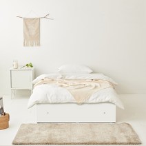 라온퍼니쳐 무헤드 멜로우 수납 침대 프레임 방문설치, 화이트