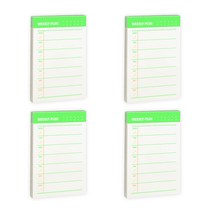 비팬시 하이라이트 메모패드 위클리 플랜 S, 형광, 4개