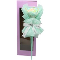 비아케이스튜디오 장미 한 송이 LED 무선 무드등, 민트