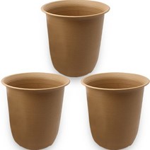 가든 원형 화분 3p, 브라운