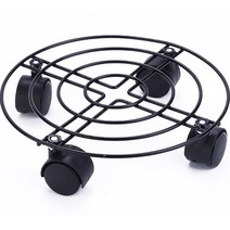 리치오션 튼튼한 이동식 화분받침대, 블랙