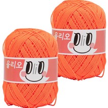 야나 올리오 뜨개실, 740 네온오렌지, 2개