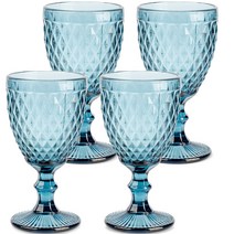 라리사 다이아 고블렛잔 300ml, 인디고블루, 4개