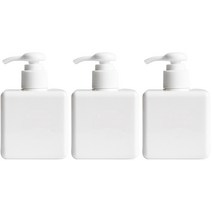 샴푸 바디클렌저 펌프 욕실 공병 용기 250ml, 화이트, 3개