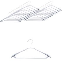 살림의기술 미끄럼방지 코팅 정장 옷걸이, 화이트, 20개