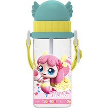 르번 아동용 알쏭달쏭 캐치티니핑 날개 스트랩 빨대 보틀, 퐁당핑, 350ml
