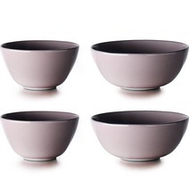 네오플램 구겐 페이퍼 세라믹 공기 대접 세트, 핑크, 공기 2p + 대접 2p