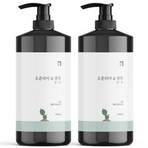 살림백서 오푼티아 앤 밤부 퍼퓸 샴푸 베이비파우더, 1000ml, 2개