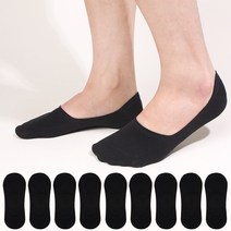 두발로 남성용 앞코 2올 보강 더블밴드 페이크삭스 10켤레