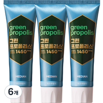 메디안 프로폴리스향 홀패밀리 치약 퓨어민트, 100g, 6개