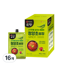 청정원 순창 청양초쌈장 4p, 190g, 16개