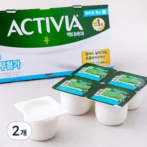 풀무원다논 액티비아 컵 화이트 플레인, 640g, 2개