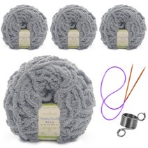 해피푸들 극세사 수면사 털실 80g 4p 줄바늘 뜨개반지, 24 그레이하운드