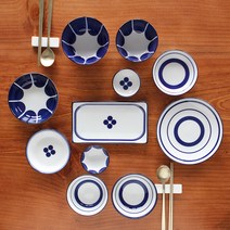 아라 수피아 2인 식기세트 11p, BLUE, 공기 2p + 대접 2p + 원접시 + 생선접시 + 찬기 대 + 중 2p + 종지 2p