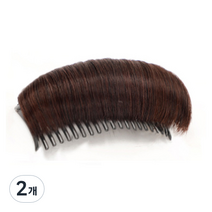 타이탄 정수리 볼륨 뽕 부분가발 9 x 2.5 cm, 다크브라운, 2개