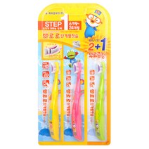 케이엠제약 뽀로로 단계별 영유아칫솔 1단계, 랜덤 발송, 3개