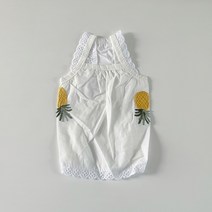 그루밍독 반려동물 코지 자수 나시, 파인애플
