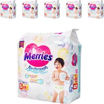메리즈 기저귀 에어스루 밴드형 특대형 XL 28매 X 6팩, 168매, 특대
