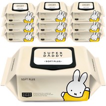 슈퍼대디 저자극 아기물티슈 소프트플러스 캡형, 100매입, 10팩