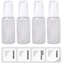 소낙소낙 깔끔보관 펌핑용기 60ml, 4개, 투명