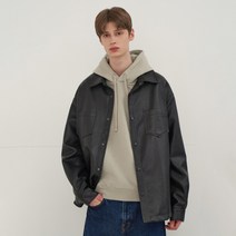 브이투 남성용 LEATHER TRUCKER SHIRT JACKET 439