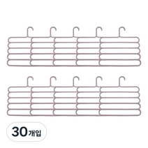 블럭마트 다층 바지 옷걸이, 브라운, 30개입