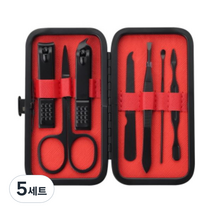 정원전산 손톱깎이 7종 세트 JWN-07B, 블랙, 5세트