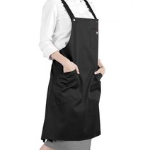 팀쿡 X형 심플 라인 앞치마 TDA-400 110 x 80 cm, 블랙, 1개