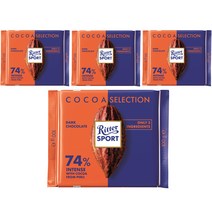 리터스포트 카카오 셀렉션 인텐스 74% 다크 초콜릿, 100g, 4개