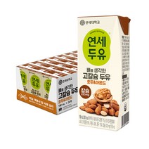연세우유 뼈를 생각한 고칼슘 두유 호두 & 아몬드, 190ml, 24개