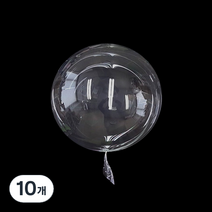 와우파티코리아 공예전용 PVC 웨이브 풍선 45cm, 투명, 10개
