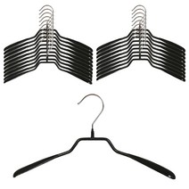 리에노 논슬립 자켓 코팅 옷걸이, 블랙, 20개입