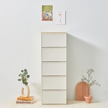 씨밀렉스 래폴드 모듈서랍장 400 레귤러 5단 L, 카밍네이처 아이보리, 1개