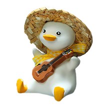 자동차 송풍구 시골오리 장식소품, 기타치는오리, 1개