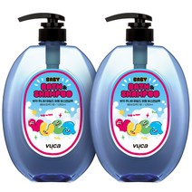 뷰카 주니어 마일드 아토 바스앤샴푸 베이비파우더향, 1050ml, 2개