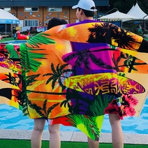 썸머워터 Best 커플 대형 비치타올, 서핑매니아, 1세트