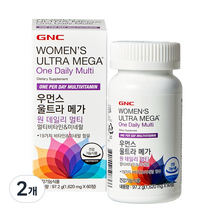 GNC 우먼스 울트라메가 원 데일리 멀티비타민 앤 미네랄 97.2g, 60정, 2개
