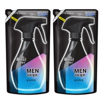 페브리즈 MEN 데오드란트 파워 섬유탈취제 쿨아쿠아향 리필, 320ml, 2개