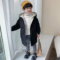 루루베베 아동용 배색 통통 다운 키즈 롱패딩