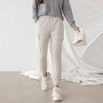 오키진 여성용 윈터 패딩 조거 팬츠