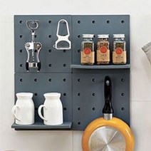 영누몰 크기 색상 선택이 자유로운 인테리어 미니멀 타공판, 그레이, 4개