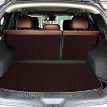 지엠지모터스 퀼팅 가죽 트렁크매트 풀세트, 르노 뉴 QM6 (LPG) (2020년 ~ 2023년), 와인