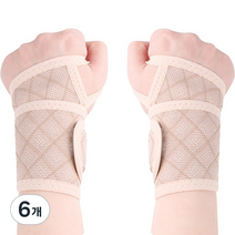바디프로 여성용 스판 임산부 손목보호대 살색, 6개
